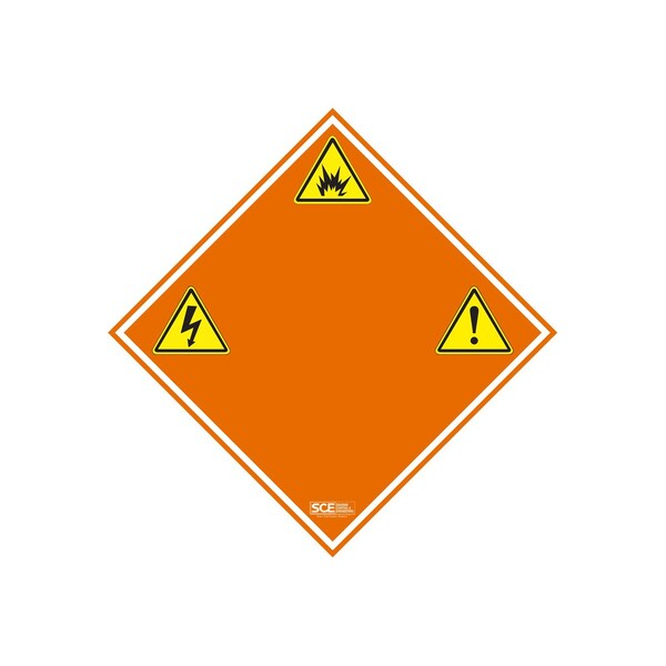 Saginaw Control & Engineering Caution Label with Warning Symbols, 5PK SCE-OCL12 - main